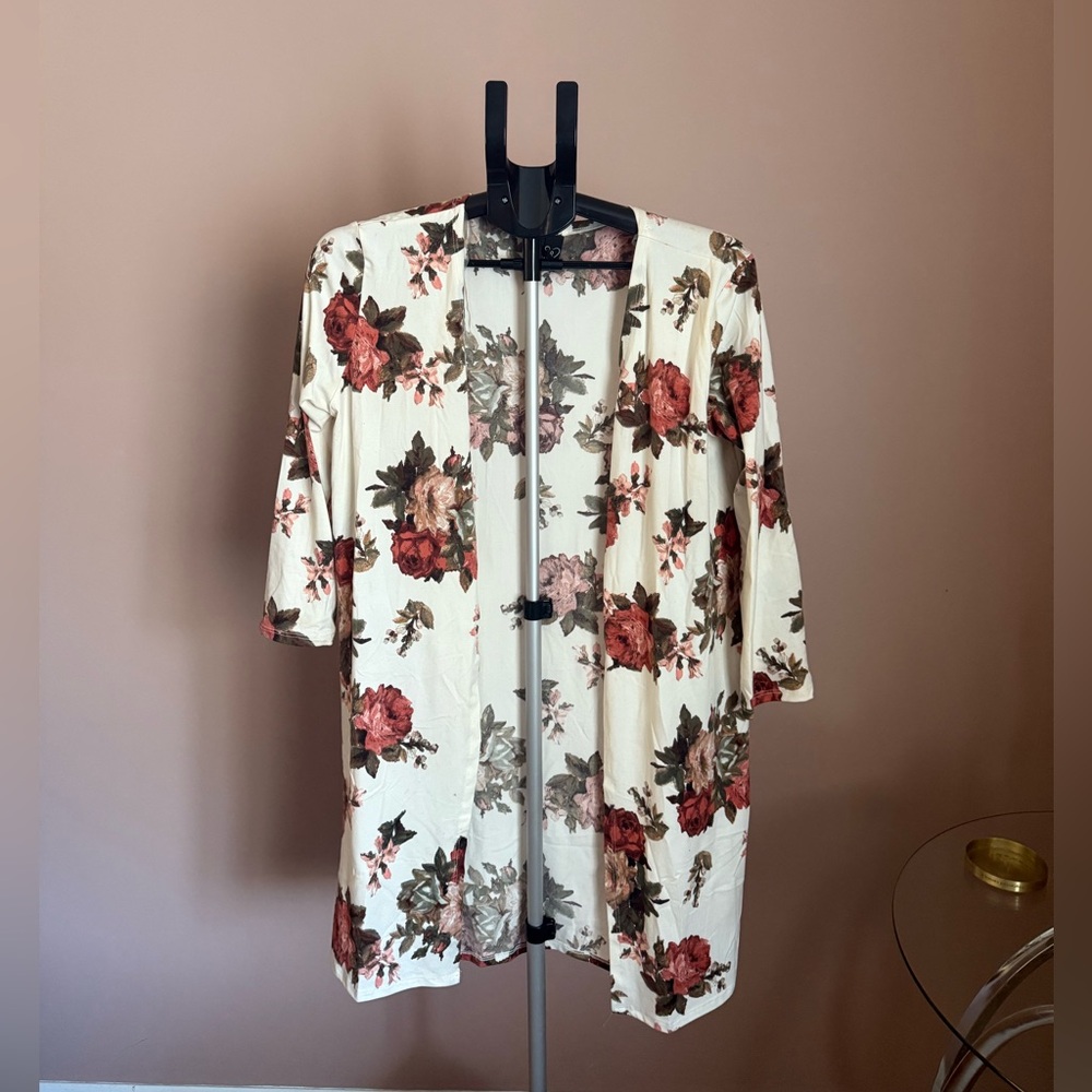 Windsor Floral Women's Cardigan - Cream L
